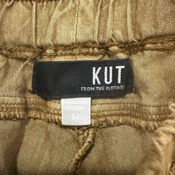 Kut from the Kloth Drawcord Waist Linen Blend Cropped Pants Size M. - Picture 4 of 8